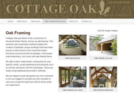 Cottage Oak website screenshot