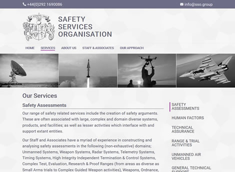 Safety Services Organisation website screenshot
